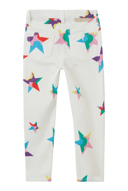 Star-Print Tapered Jeans